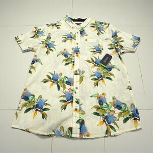 ROARK Classic Fit Men's L Scholar La Selva Print Short Sleeve Button Up Shirt